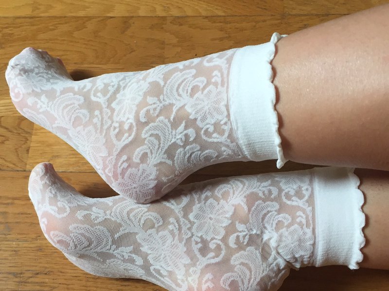 Fancy Ivory Socks by Doré Doré - Preview 2