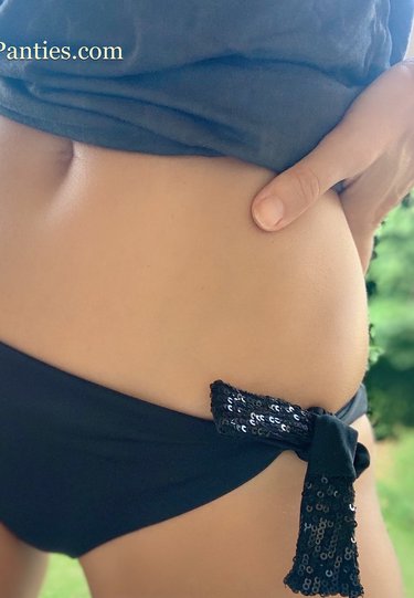 Black Sequins Bikini Bottom